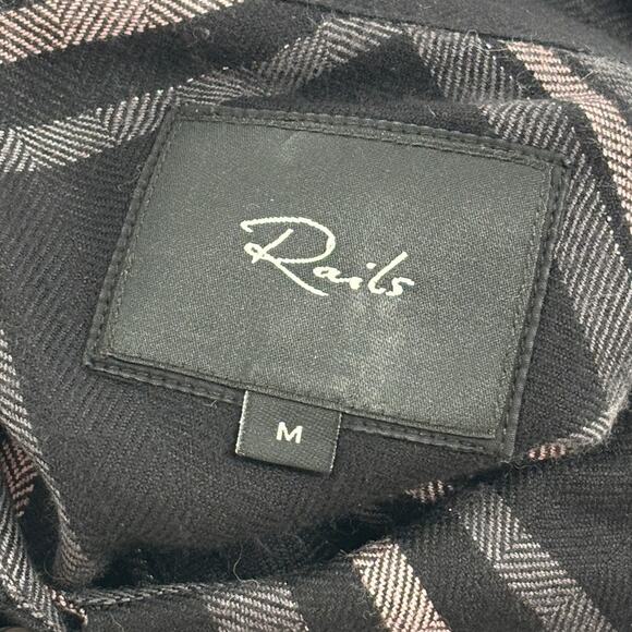 Rails Onyx Slate Blush Hunter Plaid Button Down Top - Picture 8 of 11